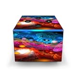 Skin Decal Vinyl Wrap for Amazon Fire TV Cube & Remote Alexa Stickers Skins Cover/Fractal Colors