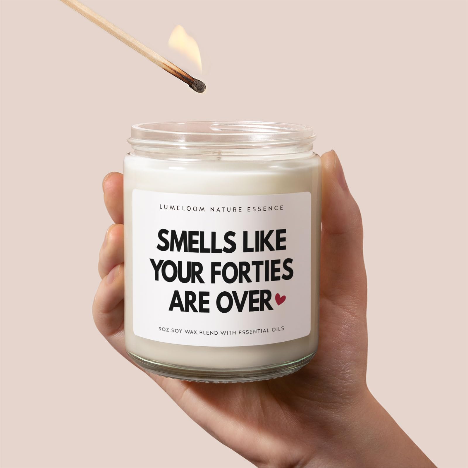 LUMELOOM Funny 50th Birthday Gifts for Her, Women, 9oz Lavender Scented Soy Wax Candle, 1975, 50th Birthday Decorations for Women, Men, Her, Him, Wife, Sister, Friends, Cool Gifts