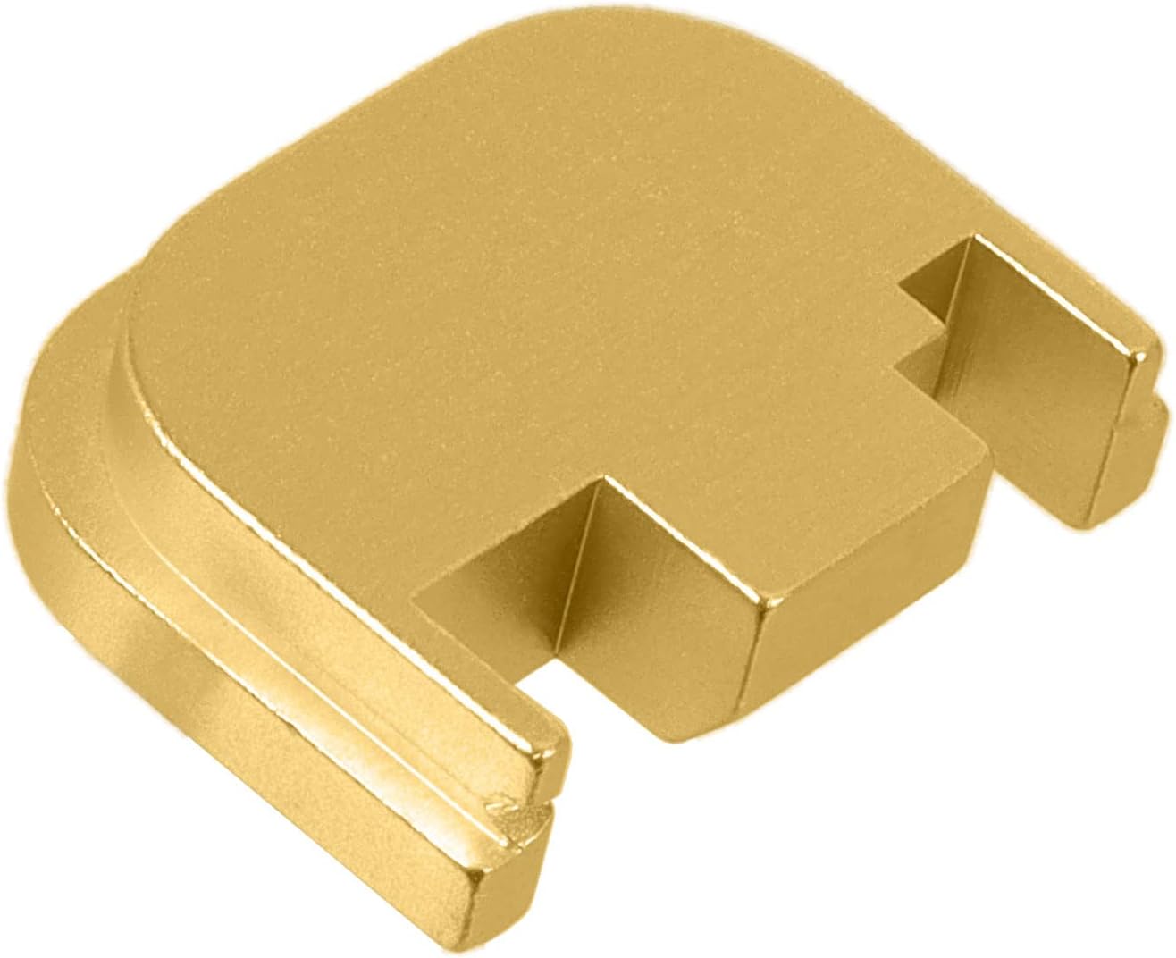 NDZ Performance Rear Slide Cover Back Plate for Glock Gen 1-4 Laser Engraved Anodized Aluminum in TrueGold - Panda with Guns Solid