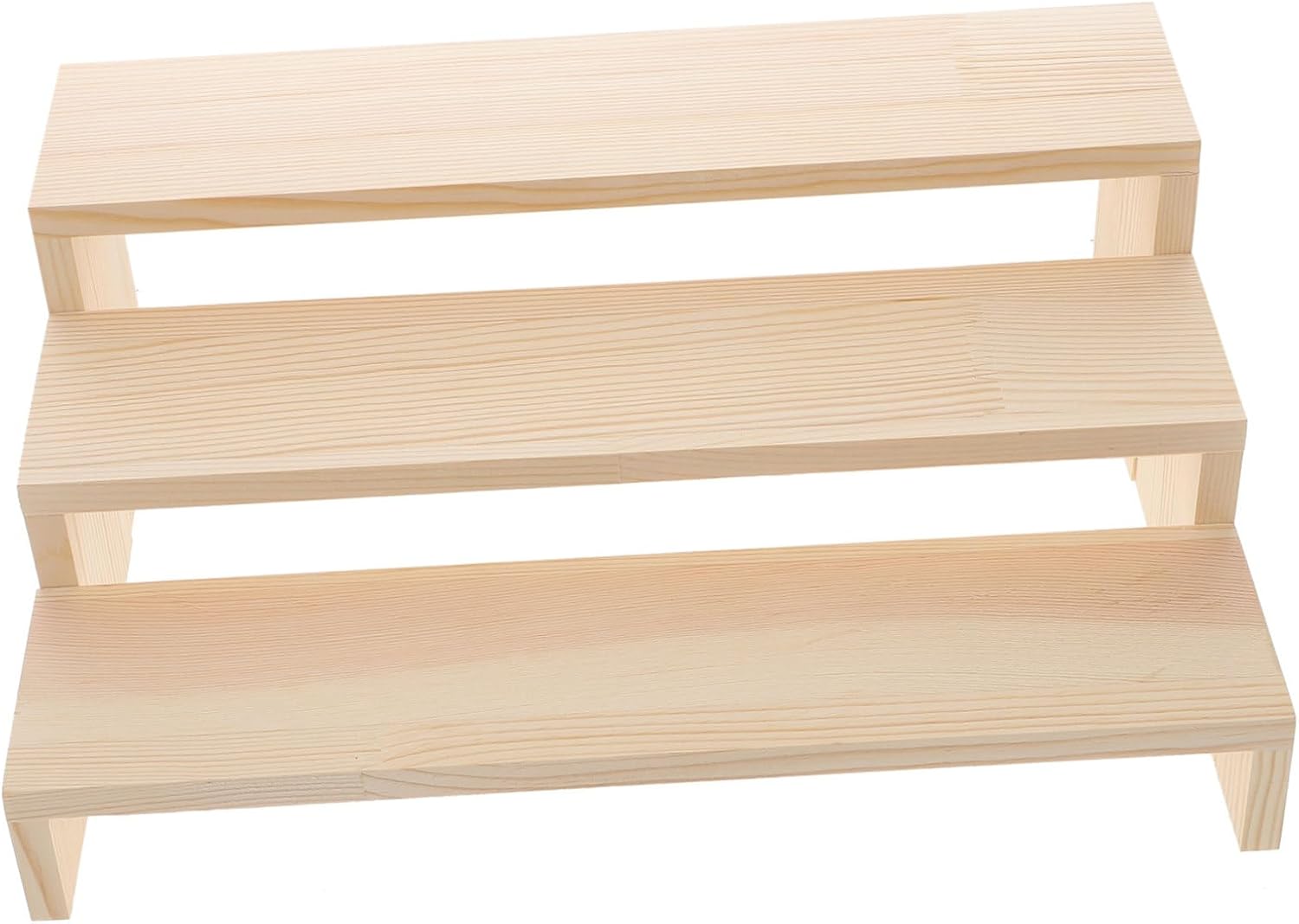 3pcs Wooden Jewelry Display Riser Stand Storage Holder for Handcrafts Simple Design for Home Decor Organizing