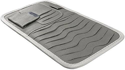 Miniatura 4 de Organizador universal para visera solar para automóvil, bolsa de almacenamiento de bolsillo, organizador de visera de lentes de sol de CD, piel