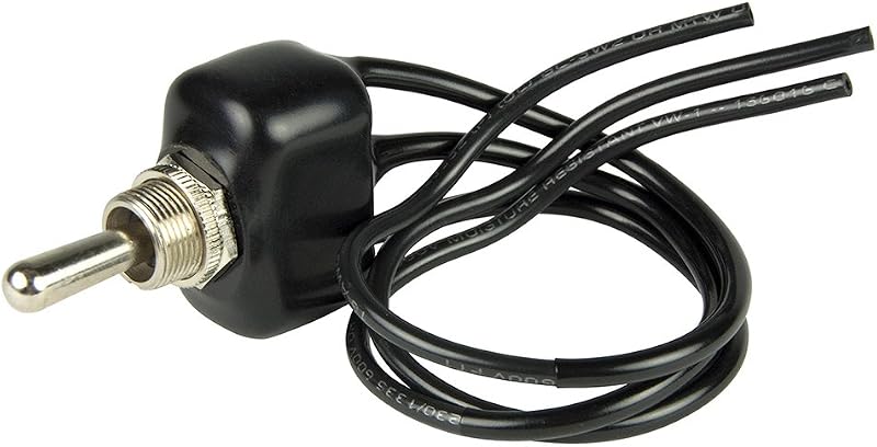 Chave seletora SPDT tipo alavanca BEP 1002005 com fios, PVC e posições (Ligado momentâneo)/Desligado/(Ligado momentâneo)
