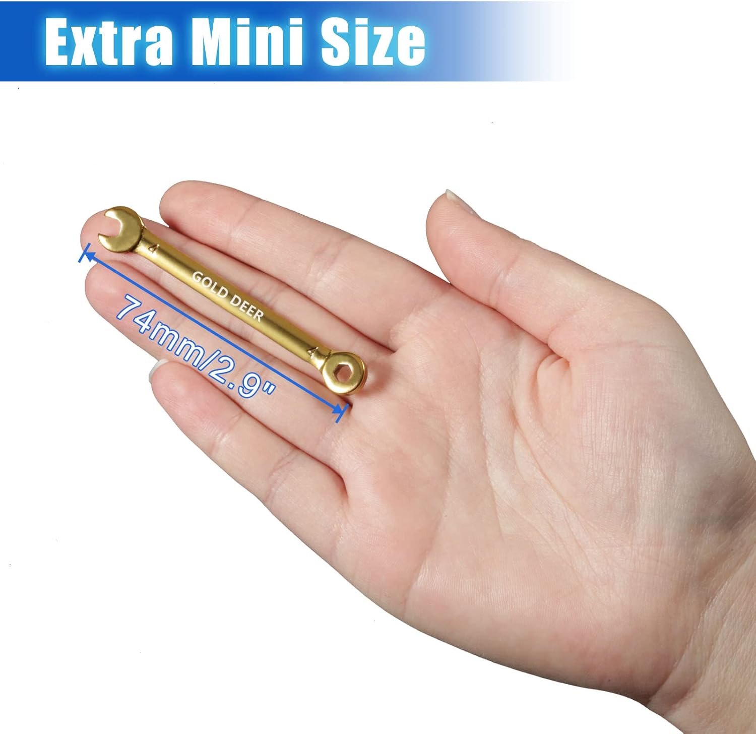 10 Pcs Color Plated Small Wrench Set Standard Metric 4-11mm Extra Slim Spanners Mini Wrench Set Combination Wrench Set Open End and Box End Ignition Wrenches with Roll Pouch and Big Ring