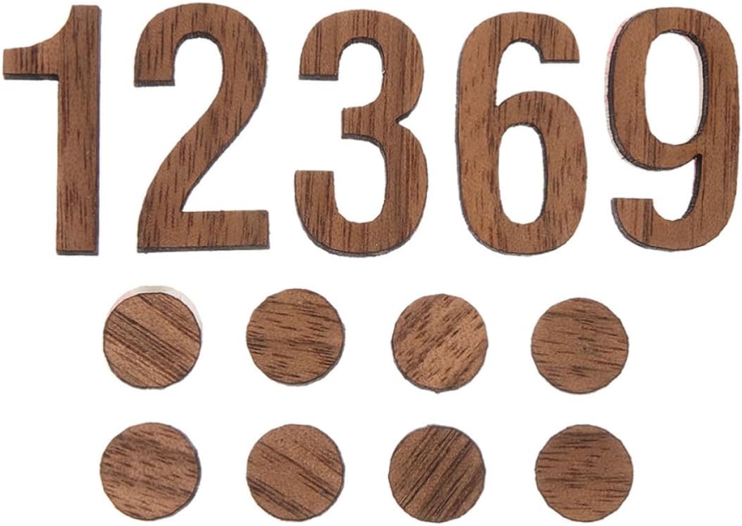 SAFIGLE DIY Wooden Clock Kit with Roman Numerals for Clock Number Replacement Easy Installation Reliable Wood Material and Repair