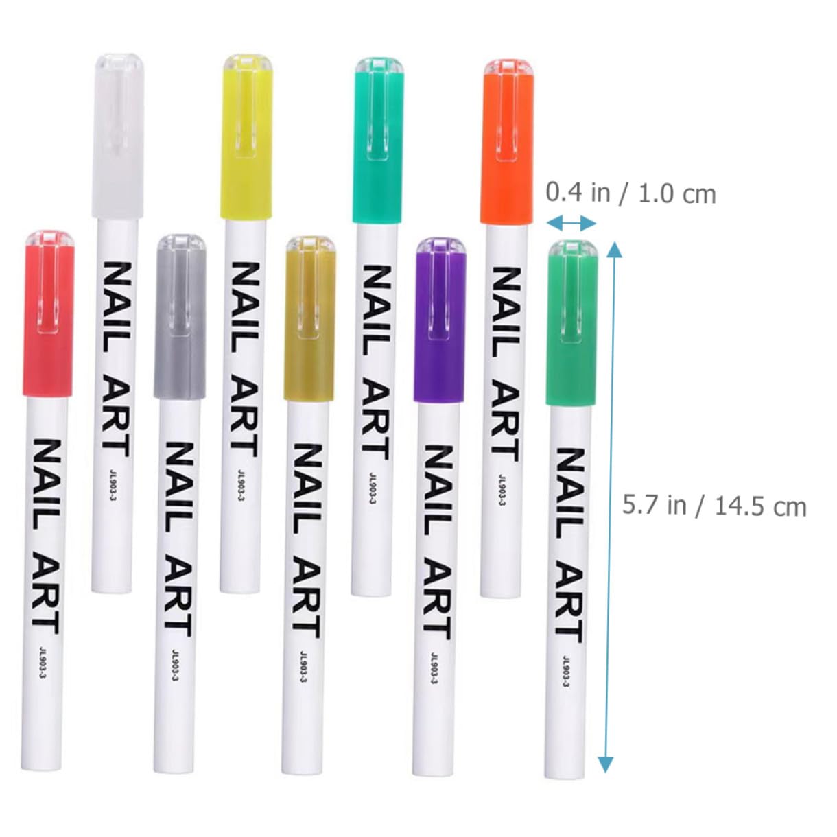 minkissy 12pcs Colorful Nail Art Drawing Pens Use Manicure Tools for Diy Nail Designs Professional-grade Painting and Detailing Durable and Comfortable Grip for Home and Salon Use