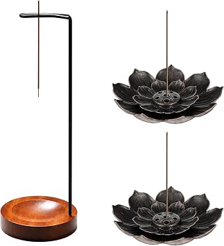 3 PCS Incense Sticks Holder, Incense Holder, Incense Stick Holders Upside Down Incense Holder for Sticks Dual Layer Incense Burner with Stand, Ash Catcher for Home Yoga Studio Meditation Deco
