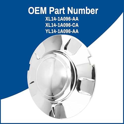 Miniatura 4 de Tapones centrales de rueda para Ford Expedition 1997-2003 de 16 pulgadas, C3328 909-033, tapacubos centrales de repuesto, 4 unidades, cromo plateado