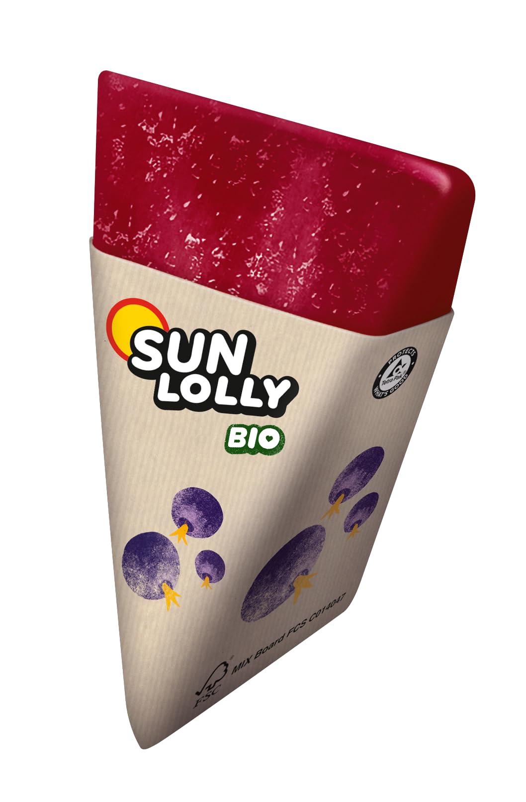 Sun Lolly Bio Wassereis Schwarze Johannisbeere 12er Vorratspack 12 x 420ml