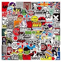 100Pcs Music Rock Stickers, Vinyl Waterproof Decals, Rock Band Graffiti Stickers Fashion Hip Hop Stickers for Luggage, Notebooks, Scooters, Mobile Phones