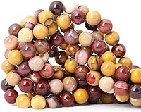 Vista 64 de 60 cuentas redondas sueltas de piedra dálmata natural de 0.236 pulgadas (0.236 in) para hacer joyas, hallazgos de bricolaje, 1 hebra de 15 pulgadas