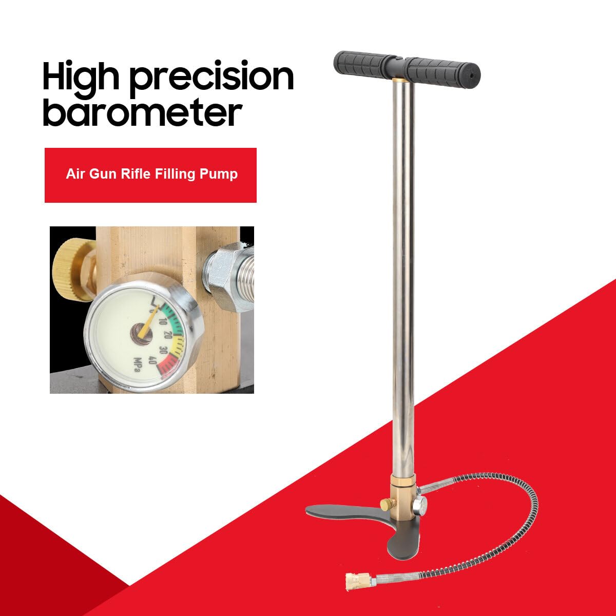Pompa a mano ad alta pressione 6000psi 3 fasi pistola ad aria compressa pompa di riempimento pistola a staffa caricatore pompa a mano fucili ad aria compressa per cilindro di guida ad aria e