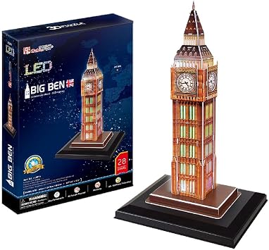 CubicFun 3D Puzzle Big Ben with LED Lighting - Educational Toy