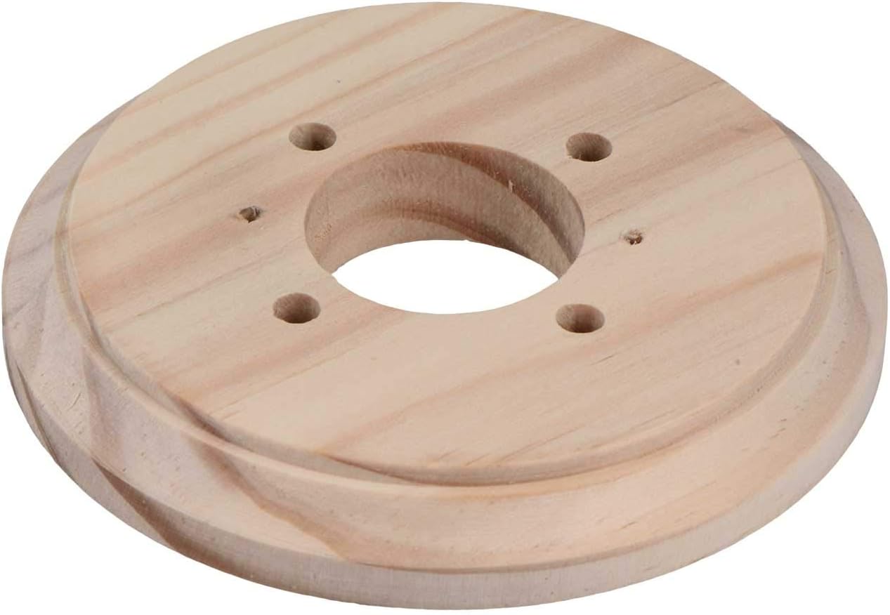 ElekTek Pine Ceiling Wall Plinth Rose Surface Pattress Natural Pine 112mm 16mm Thickness