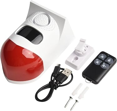 Wireless Solar Motion Alarm Compatible For Tuya App 120dB Sound Light Siren PIR Sensor Waterproof Outdoor Security Kit With Remote