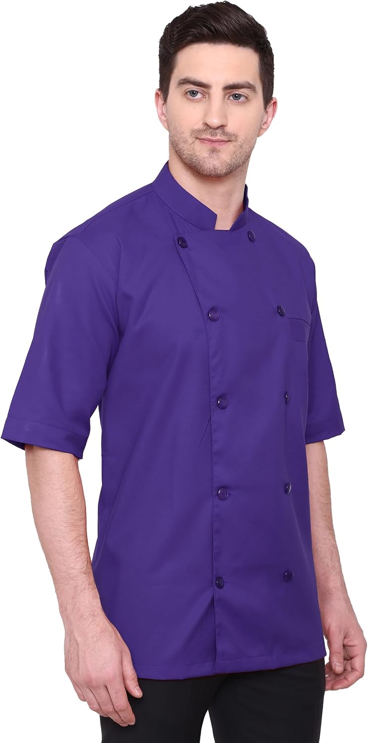 Leorenzo Creation PH-05 Men's Chef Coat Half Sleeves Chef Jacket (Size- XXS-7XL, Twelve Colours)