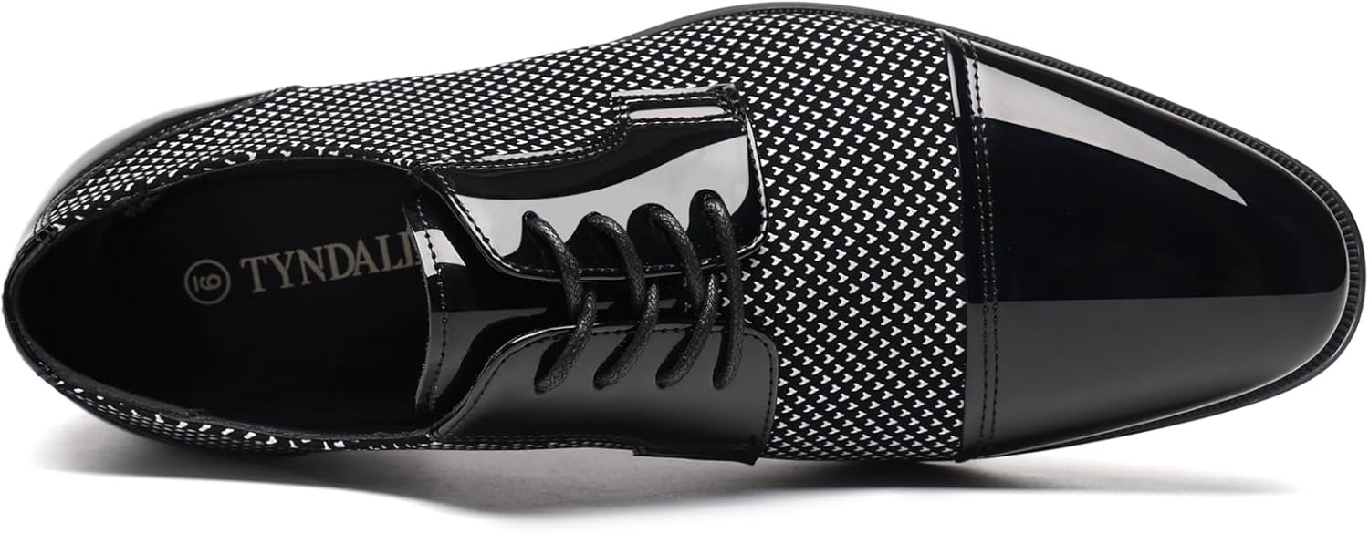 TYNDALL Men's Oxford Dress Casual Busines Formal Lace up Shoes - Image 4