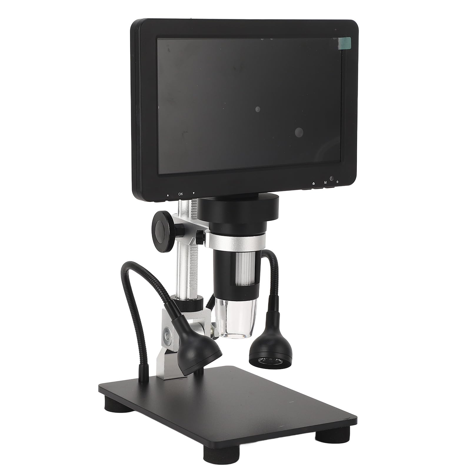 Microscopio Digital LCD, Microscopio Digital LCD IPS de 7 Pulgadas Alta Definición 16MP 1080P 50X a 1600X DM9 Microscopio Ocular Electrónico, Fundente de Soldadura