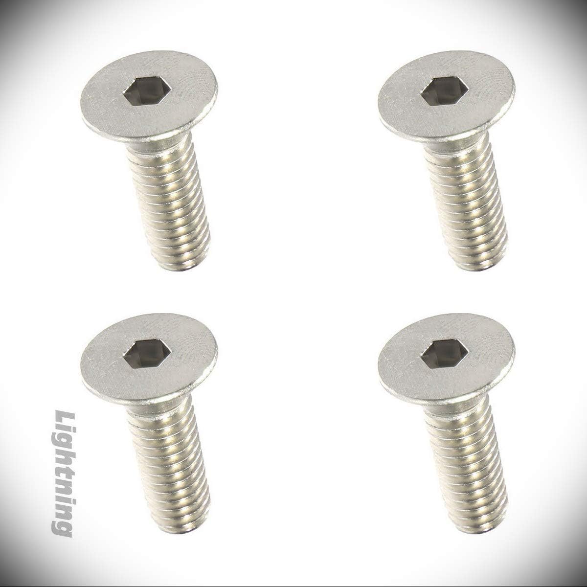 High-Strength Sheet Metal Screws - Durable Screws for Indoor and Outdoor Use - Versatile Screws for Crafting - Flat Head Socket Cap Screw 18-8 Stainless Steel 8-32 x 1-1/8" Size Set of 25