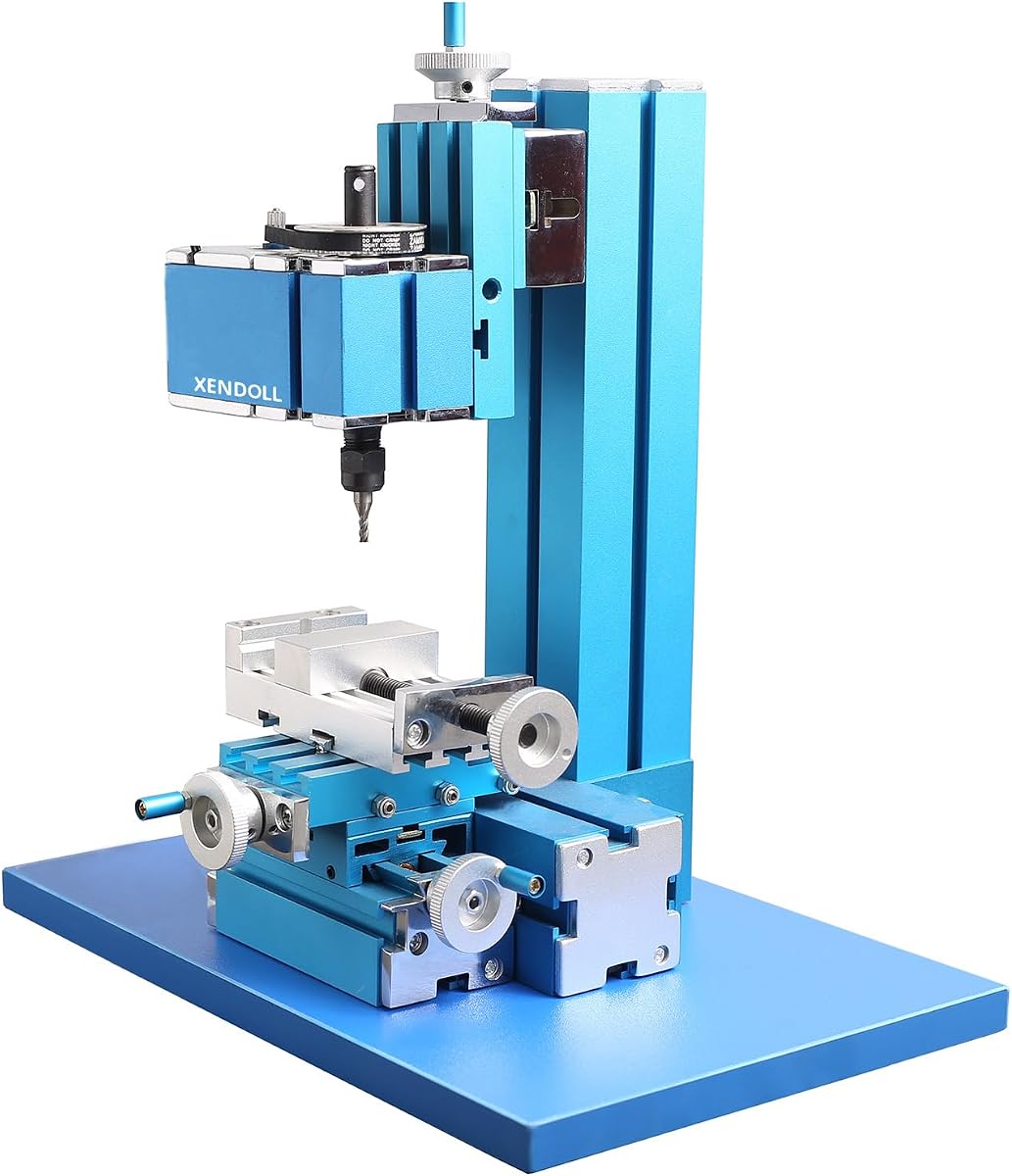 XENDOLL Power metal milling machine,Hobby use, small size,mini milling machine,garage workshop tools,timber,wood,metal friendly,24 Watts,W104MA,Stem education