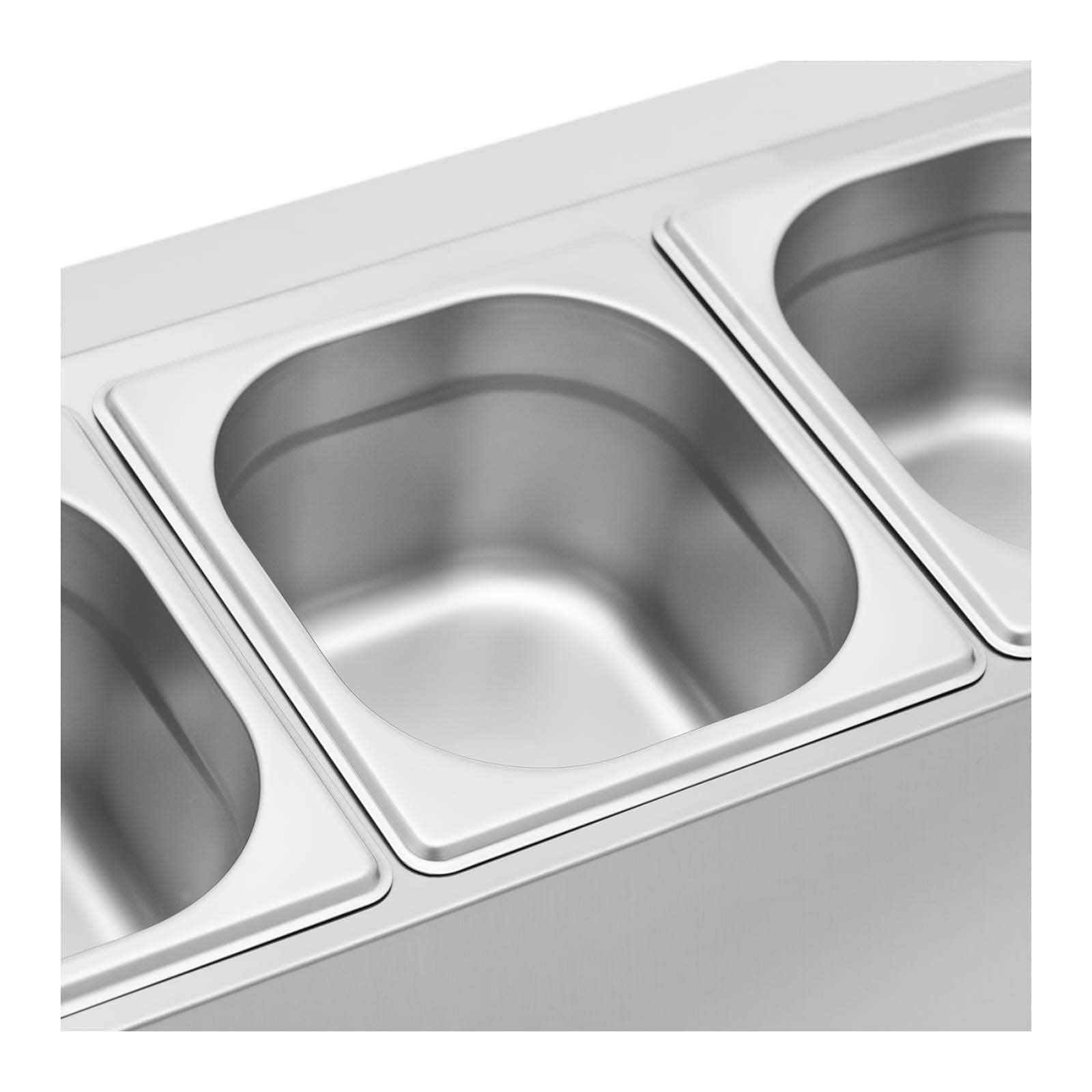 Royal Catering RCPN-01 Espositore GN in acciaio inox - 3 GN 1/6-4,8 l