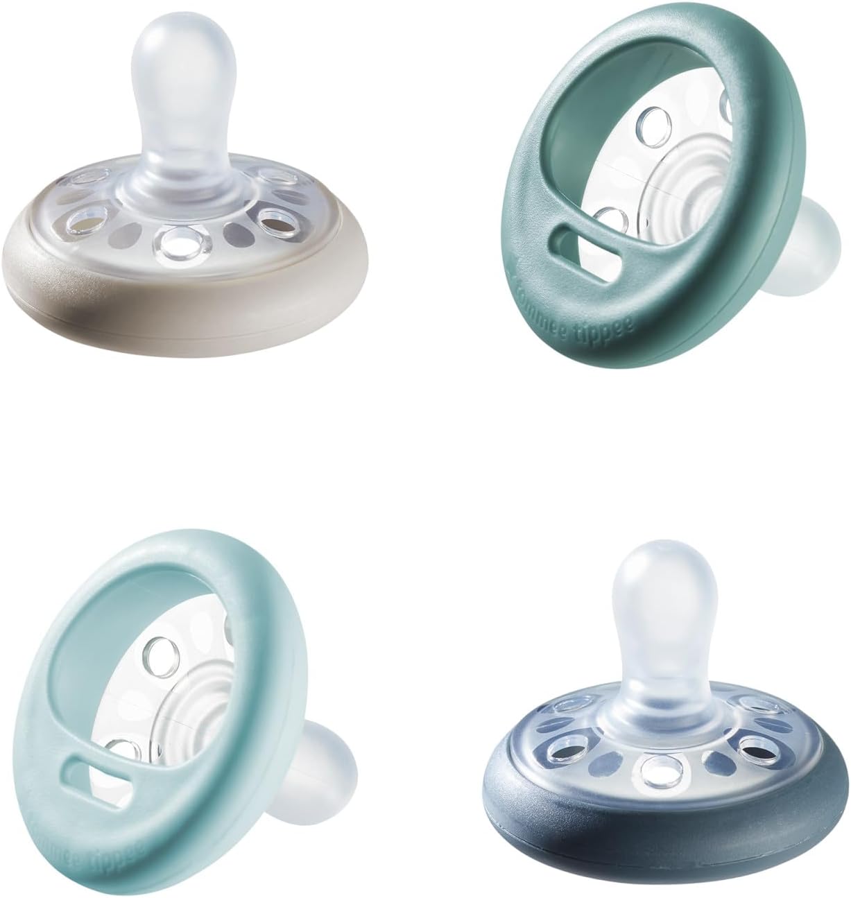 Tommee Tippee Breast-Like Pacifier, Skin-Like Texture, Symmetrical Design, BPA-Free Binky, 6-18m, 4-Count