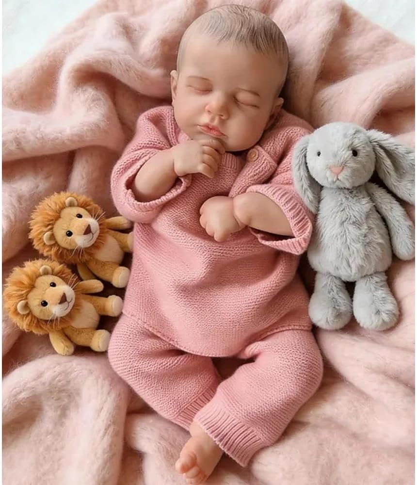 Zero pam Reborn Baby Dolls Girls 50 CM Realistic Silicone Dolls Full Body Lifelike Sleeping Newborn Baby Dolls Anatomically Correct For Girls Toys