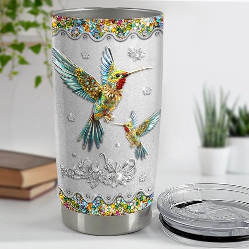 Vista 150 de SANDJEST Vaso térmico de 20 onzas con aislamiento térmico de acero inoxidable para mujer, regalo para cumpleaños, Navidad hermana