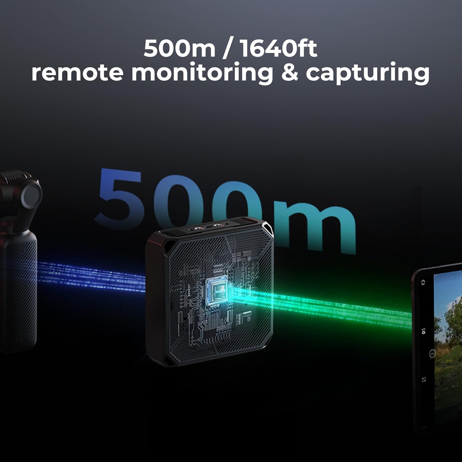 SmallRig Wireless Tethering Hub for Cameras, 500m/1640ft Wireless Camera Monitor & Repeater, Remote Control Camera via App for Wildlife Photography, for Sony for Canon for Nikon for Panasonic-5566