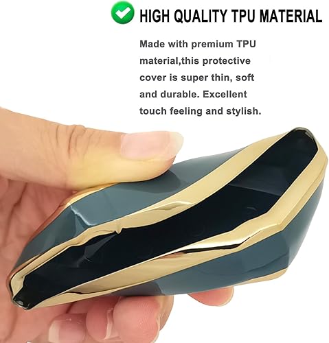 Vista 12 de Funda para llavero para RAM 1500 2019-2020, protector de piel, accesorios de funda de entrada sin llave (negro)