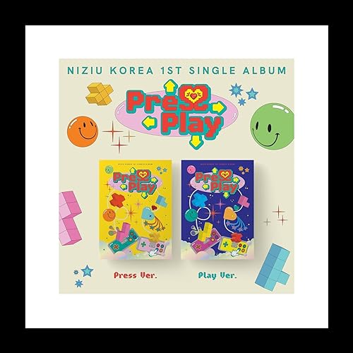 NiziU Press Play 1er álbum individual CD+Photobook+Photocard+Photocard+Photocard Frame+Postal+Pegatinas+Seguimiento sellado (Juego+Reproducir))