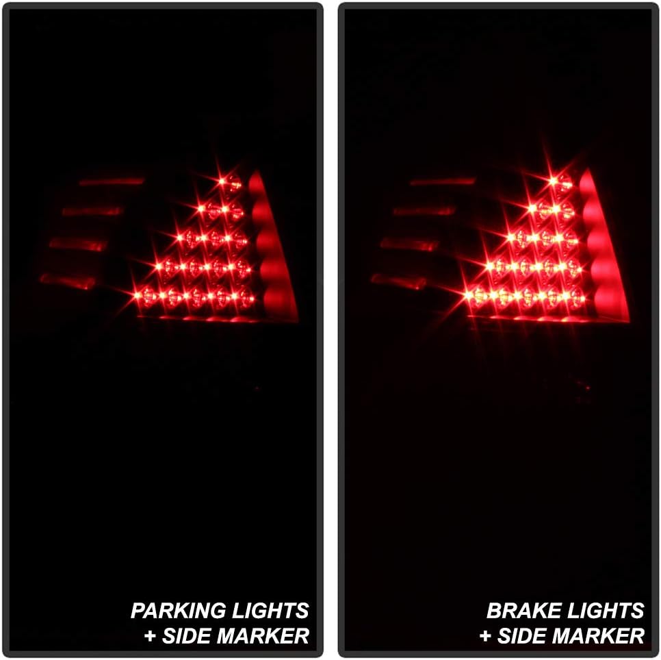 ACANII - For Black Smoked 2005-2008 Dodge Magnum LED Tail Lights Brake Lamps 05-08 Left+Right