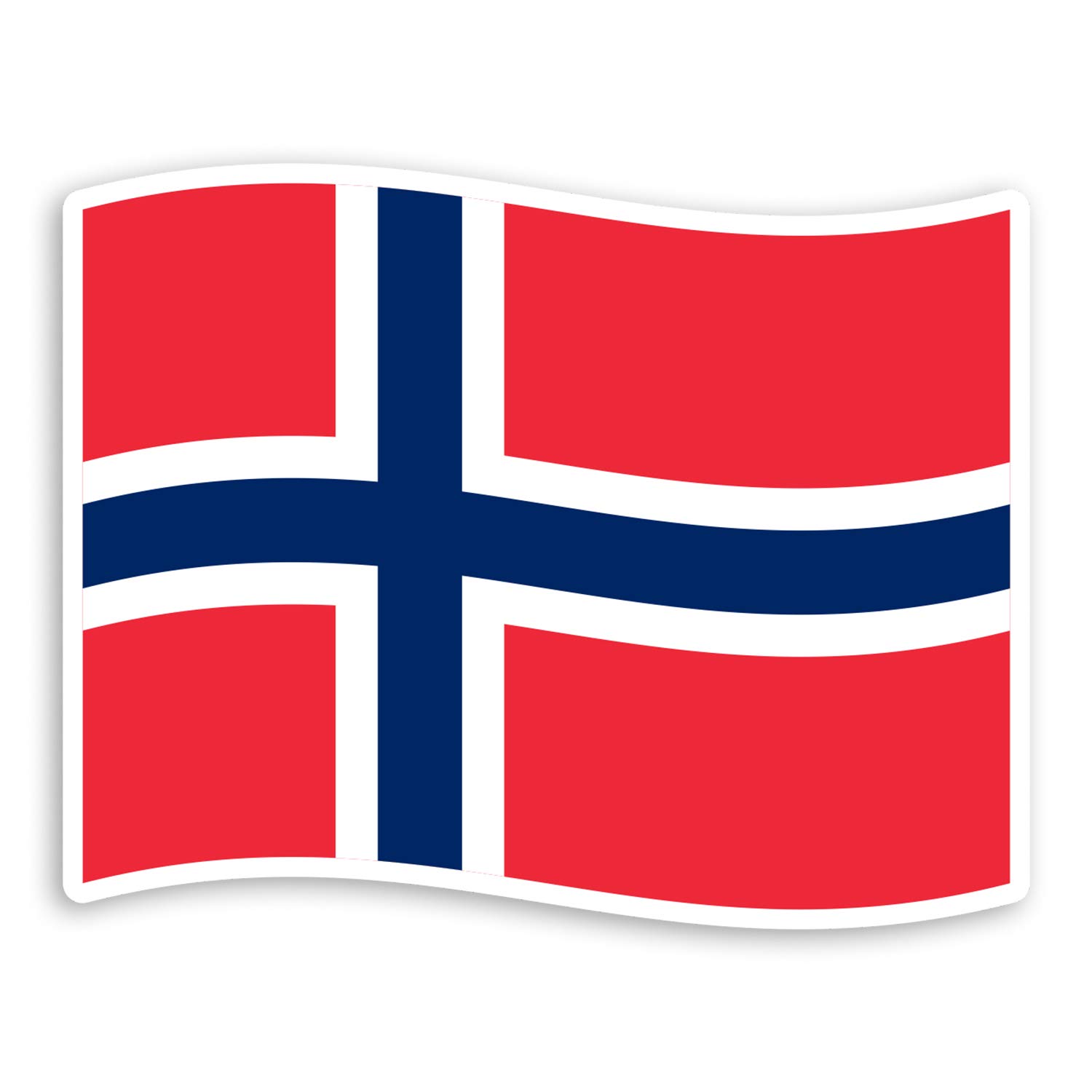 2 x 10cm Flying Norway Flag Vinyl Stickers - Norwegian Luggage Sticker #30984 (10cm Wide)