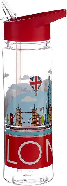 Gourde anglaise Puckator 500ml Londres - Bouteille d'eau panoramique