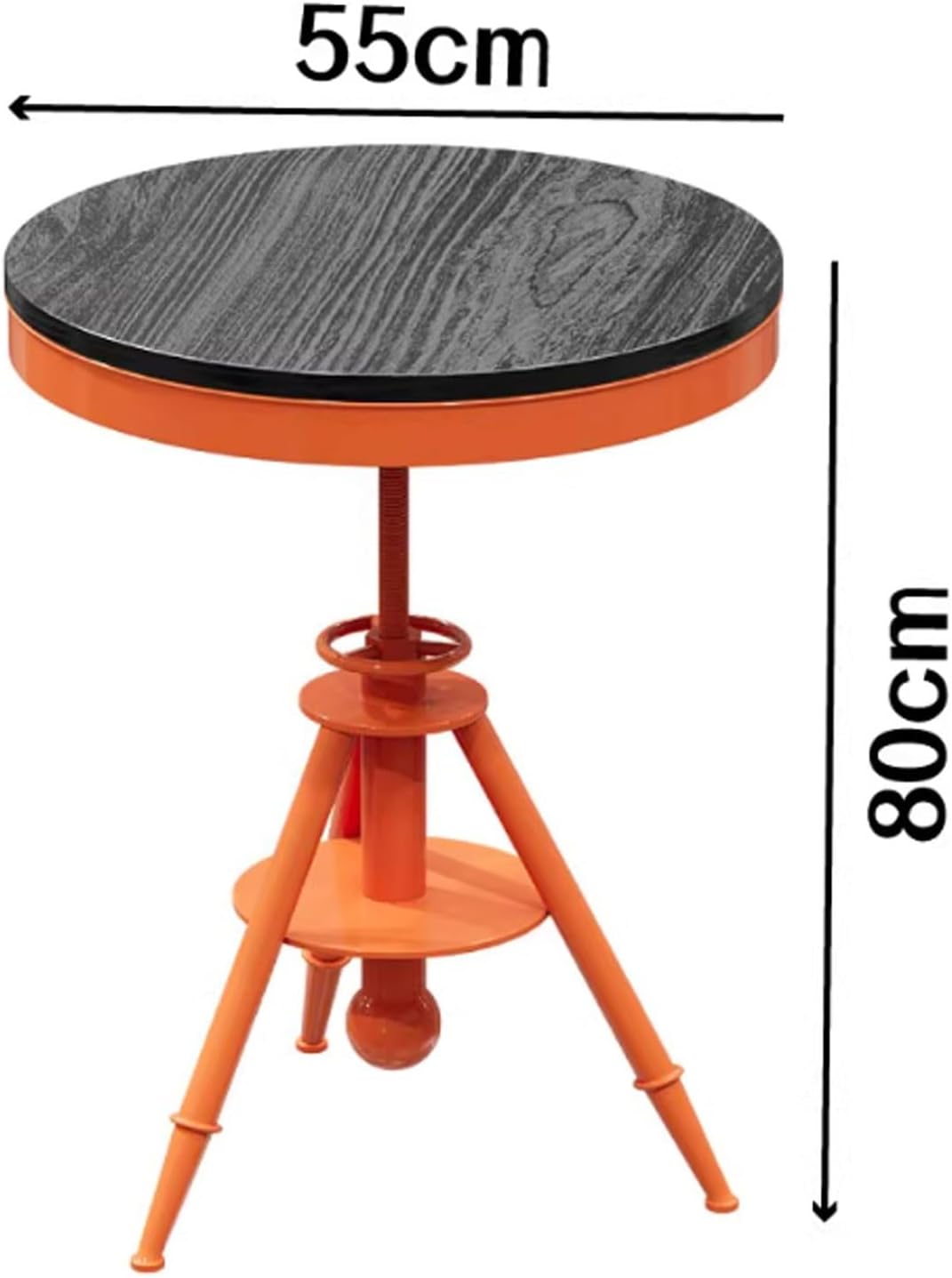 Small Round Dining Table Set, Industrial Style Durable Metal and Chair, Suitable for Studios, Cafes and Bars(F)