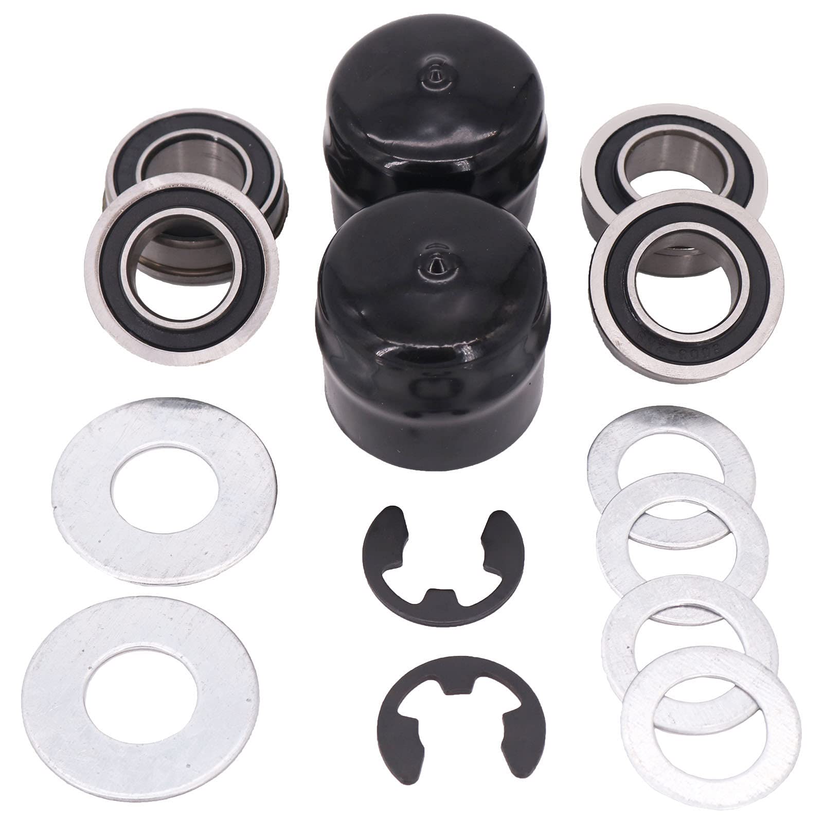 DVPARTS Rasentraktor Achse Hardware Kit Vorderradbuchse auf Lager Umbausatz 532124959 532175039 532009040 für Husqvarna Craftsman Poulan