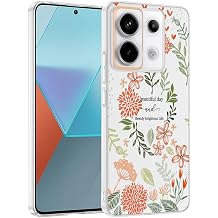 Elfia Xiaomi Redmi Note 13 Pro 5G ile Uyumlu K l f  Desenli  effaf Sert Silikon Kamera Lens Korumal   nce Kapak Klip Beautiful