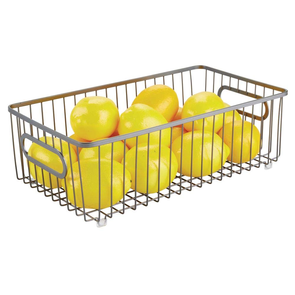 Buy mDesign Metal Farmhouse Kitchen Pantry Food Storage Organizer