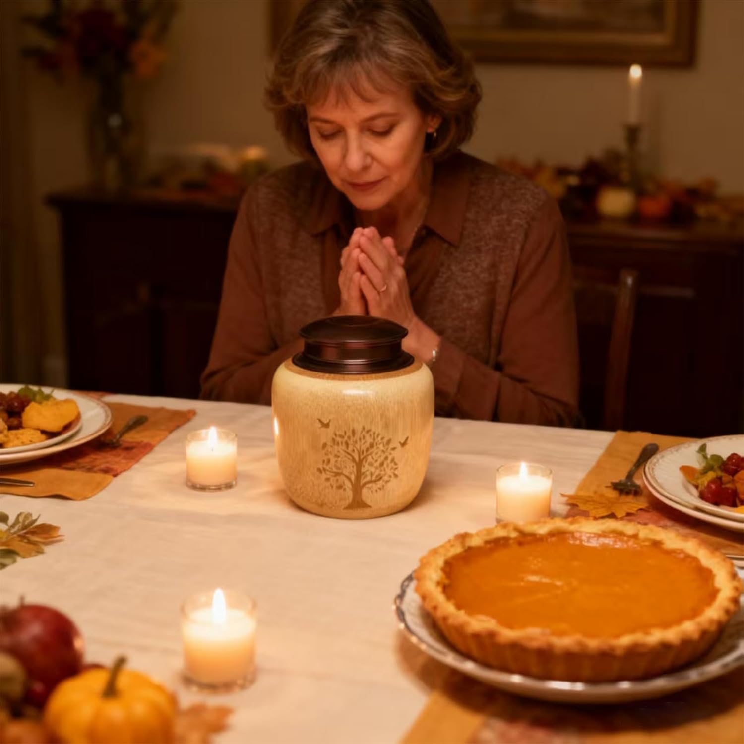 Small Urns for Human – Tree of Life Engraved Design – Suitable for Adult Male and Female – Memorial Cremation Urns for Human Ashes Adult Female Male Made of Bamboo - Image 8