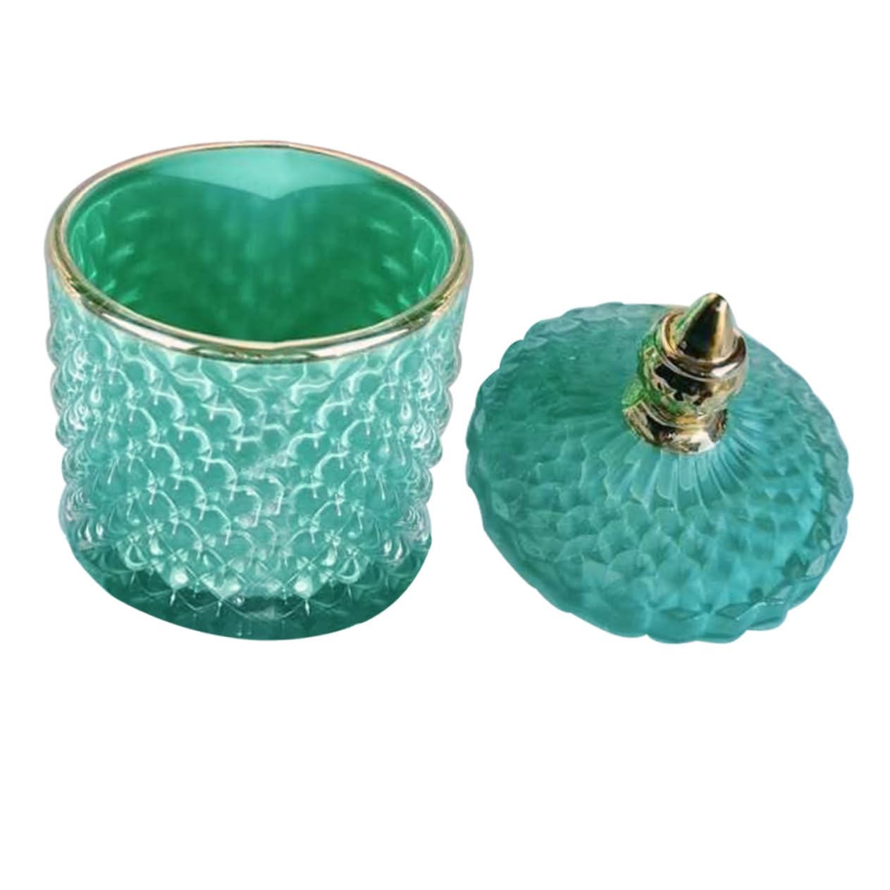 Bocal à bonbons en verre bleu GALPADA 1,2 L avec couvercle hermétique pour cuisine