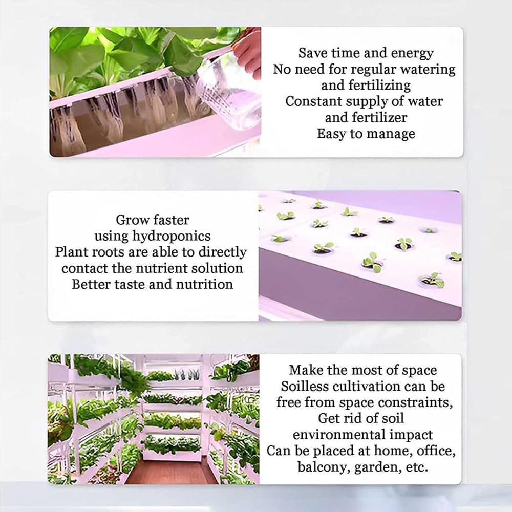 Sistema de plantación hidropónica con luces LED automáticas, torre de cultivo vertical para interiores, equipo de plantación inteligente multicapa sin suelo