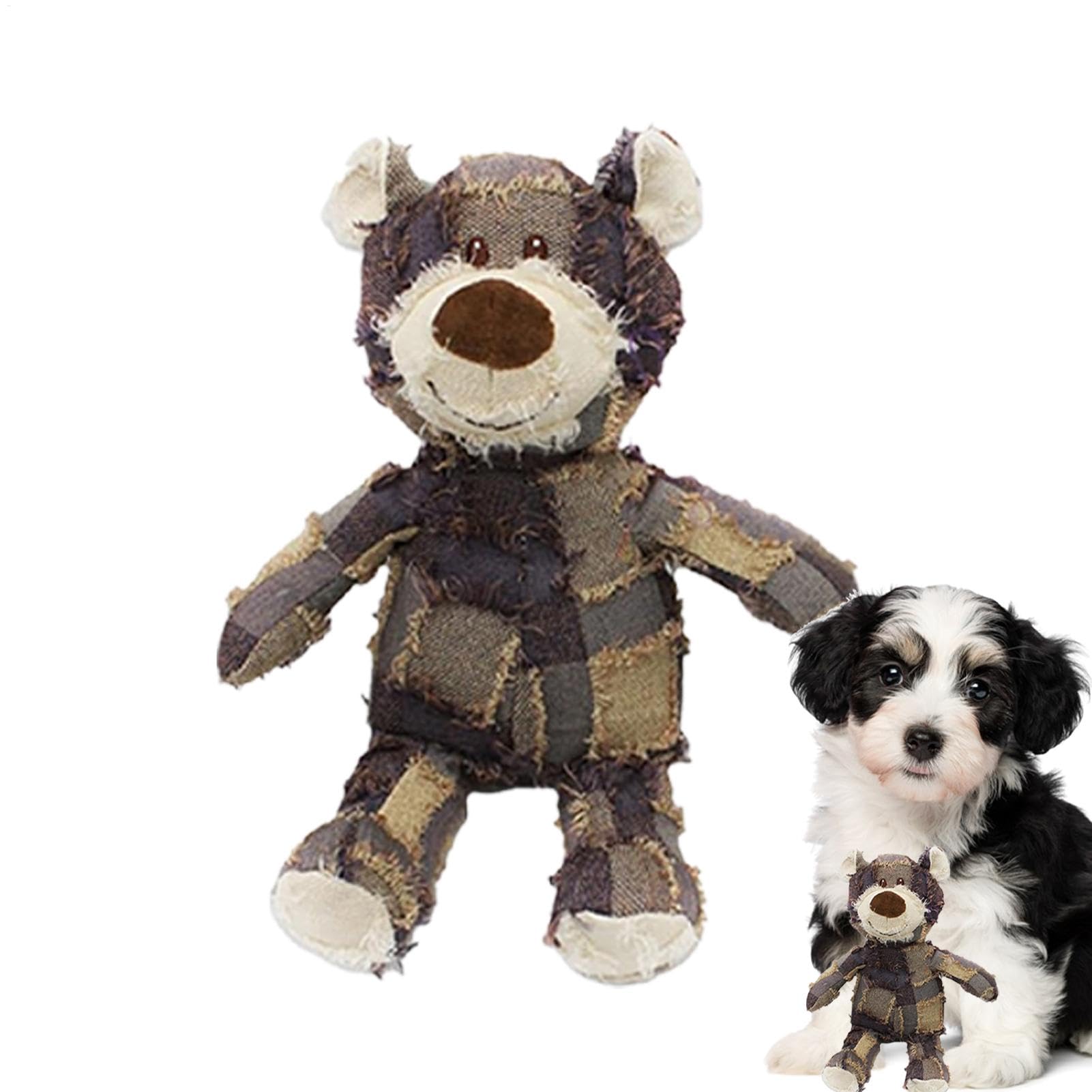 Dtaigou Indestructible Robust Bear, Upgraded Indestructible Robust Bear,Unbreakable Bear Squeaky Dog Toys,Indestructible Bear Dog Toy,for Small, Medium Dog, Puppy, Pets