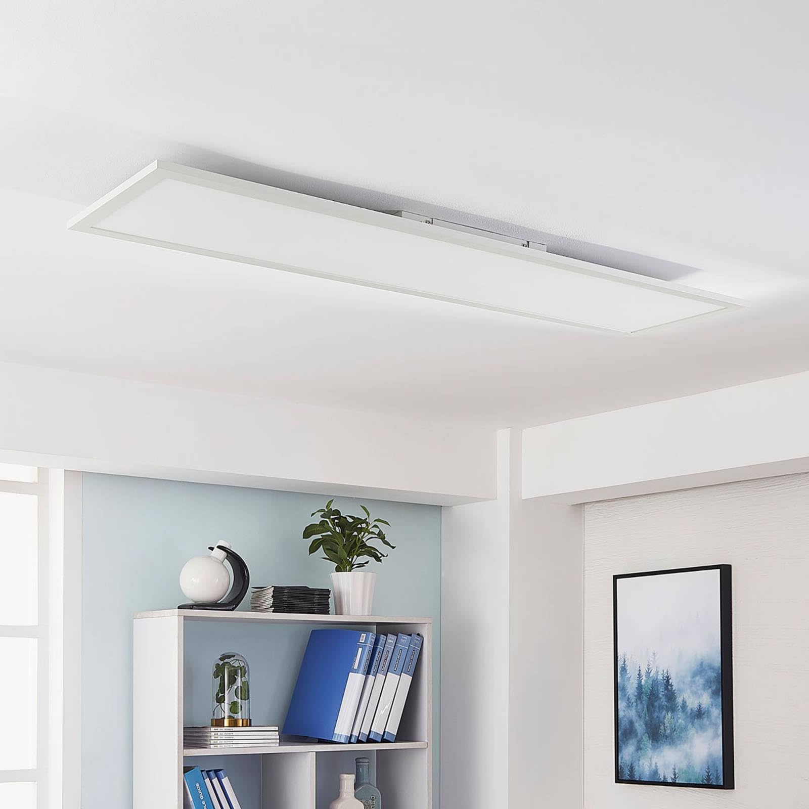Arcchio LED Panel Lysander dimmbar mit Leselampe in Weiß aus Aluminium (1 flammig,) - Bürolampe Deckenlampe Deckenleuchte Lampe Arbeitszimmerleuchte