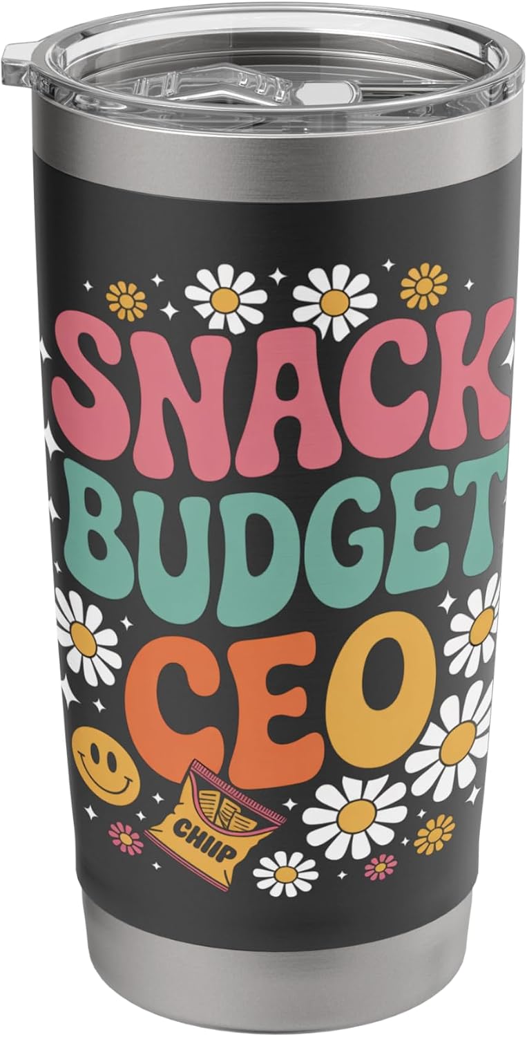PTA President Funny School Parent Volunteer Snack Budget Ceo Stainless Steel Insulated Tumbler