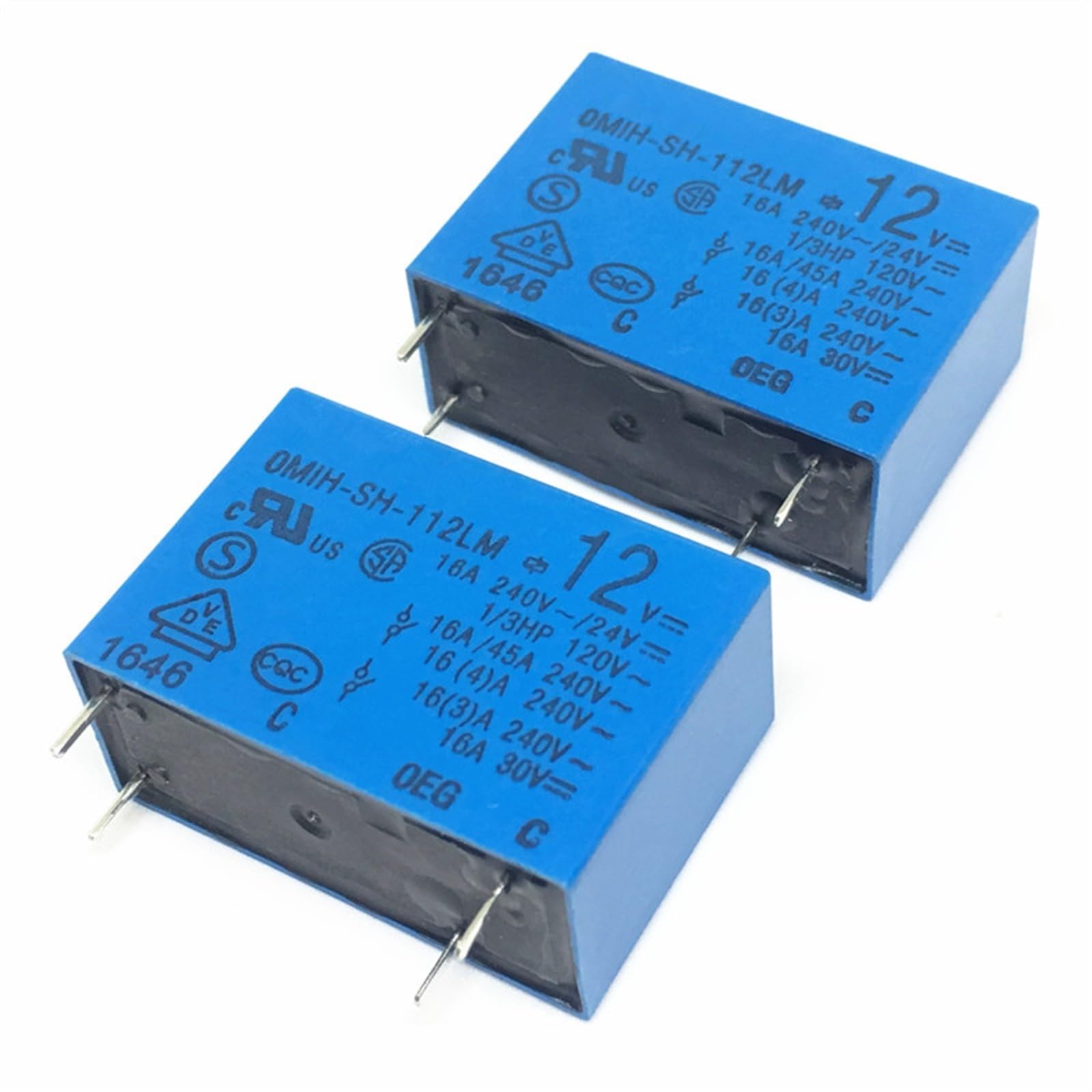 2 uds relés OMIH-SH-112LM OMIH-SH-124LM 16A 4PIN 12V 24V relé de potencia(OMIH-SH-124LM 24V)