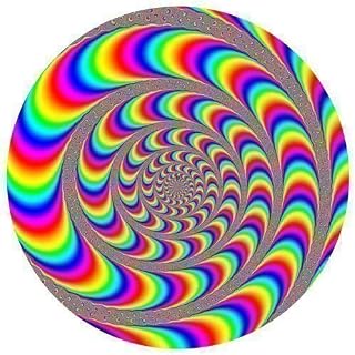 DJ Record Turntable Slipmats COLOUR SPIRAL ILLUSION SLIPMAT x 1 (Single)