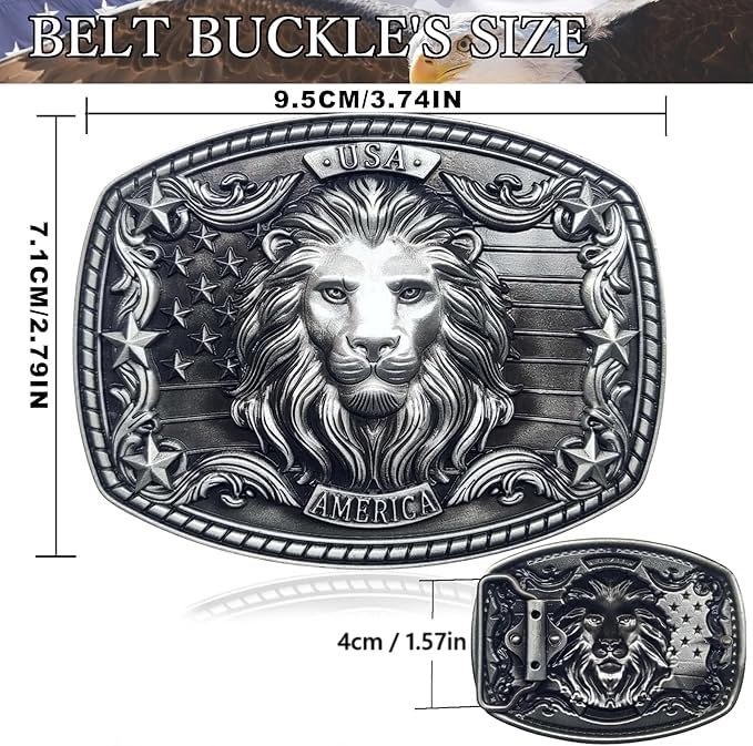Image of Western Cowboy Belt Buckles Men - Western Belt Buckle Vintage Country Belt Buckle for Men Women Cowgirl Cowboy Gifts
