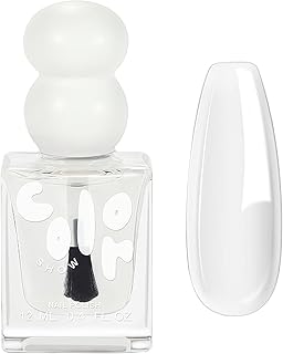 Clear Nail Polish - Top Coat Nail Polish - 2-in-1 Base & Top Coat for Lo...
