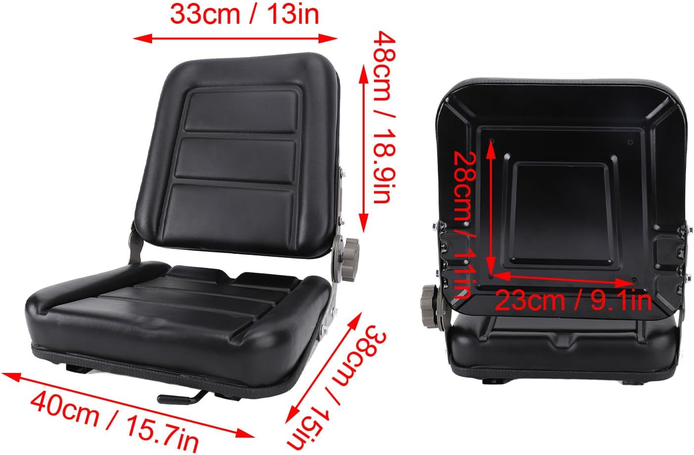 WALFRONT Heavy Duty Forklift Seat Universal Tractor Seats Machinery with Soft Cushion Thickened Rustproof Frame for Forklifts Tractors Harvesters Agricultural Vehicles