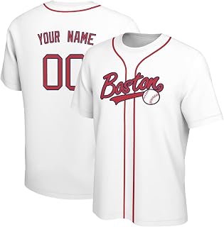 ANTKING T-Shirt Crewneck White Short Sleeve Jersey Style Custom Name Number for Men Youth Gift