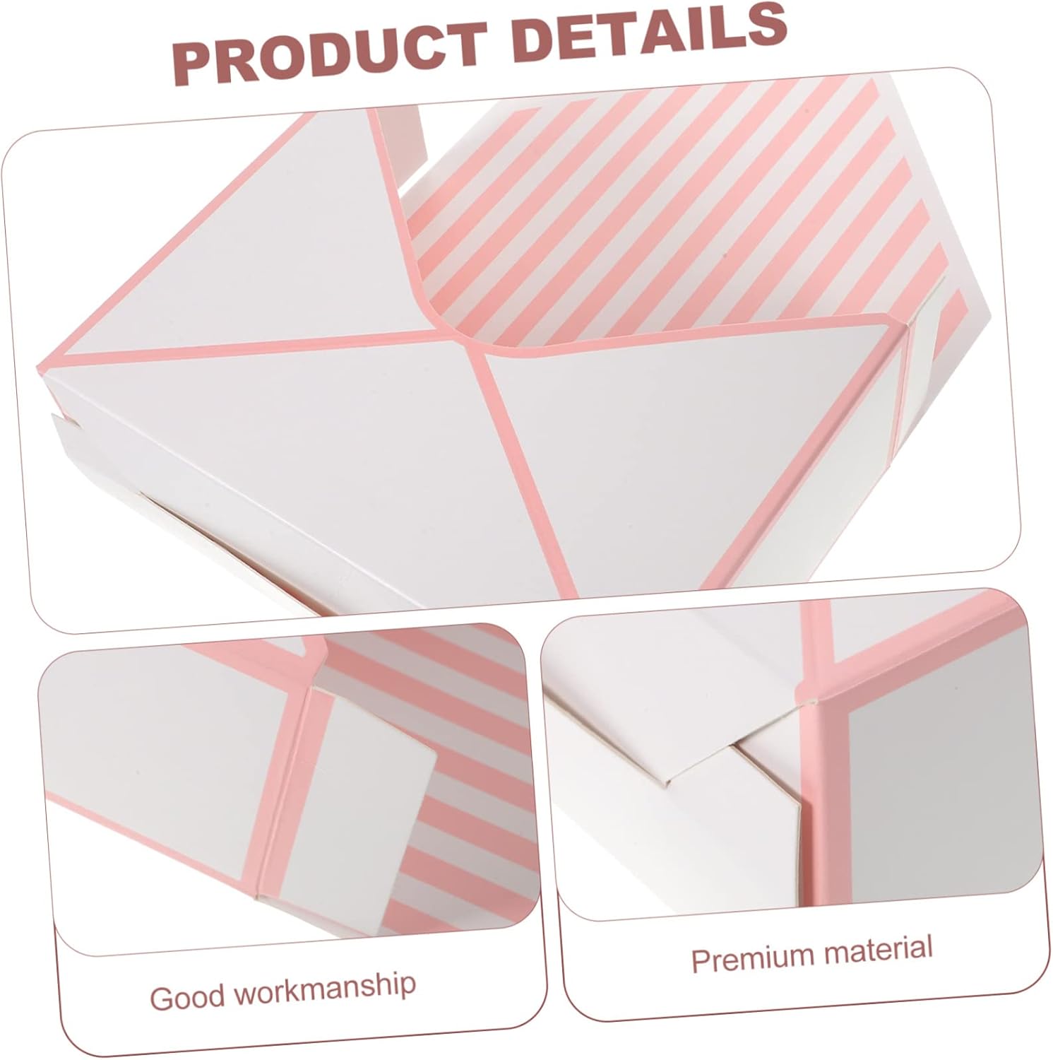 KOCKSHION 10pcs Envelope Shape Flower Packing Box Striped Case for Roses Candies for Weddings Birthdays Valentine Day Present Wrapping